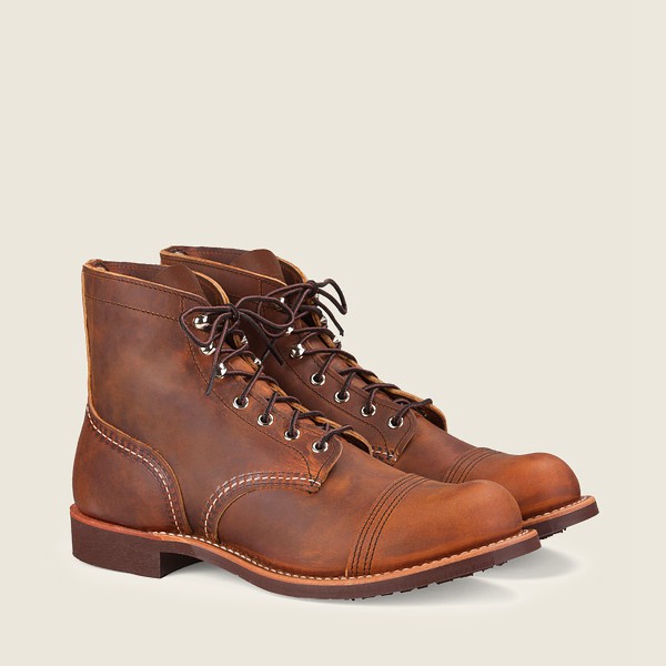 Mens Red Wing Iron Ranger - 6-inchr Rough & Tough Leather - Heritage Boots Brown - UVP619305